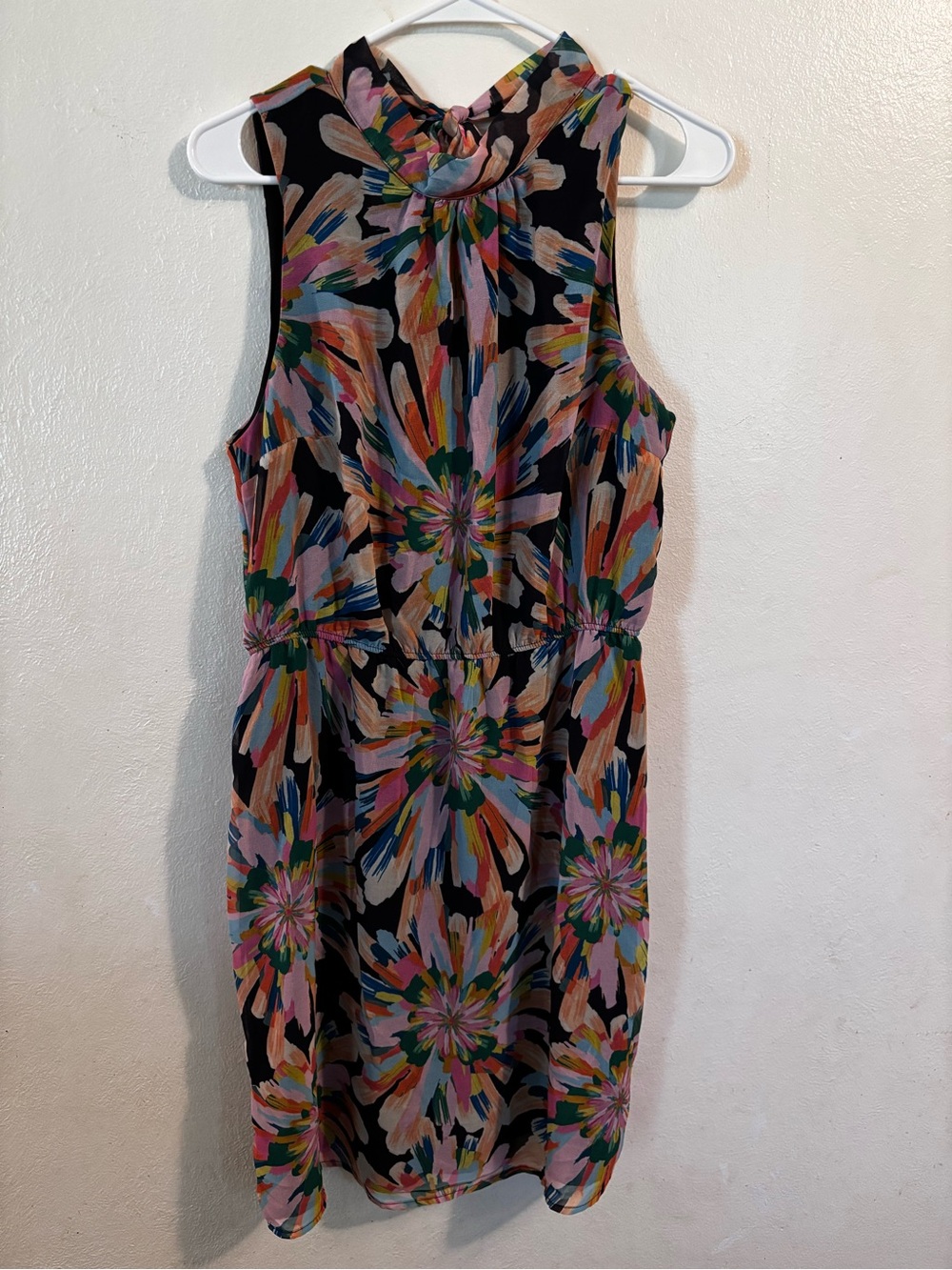 Sweet Pea Black Multicolor Sleeveless Midi Dress